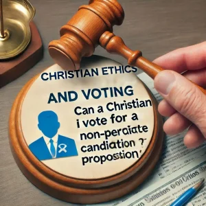 Christian Ethics and Voting: Can A Christian Vote For A Non-Perfect Candidate or Proposition?